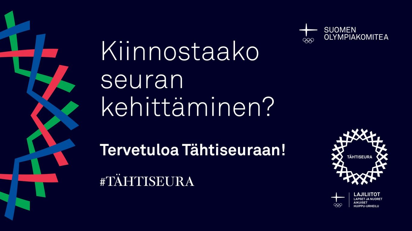 Tähtiseura-logo ja teksti Kiinnostaako seuran kehittäminen