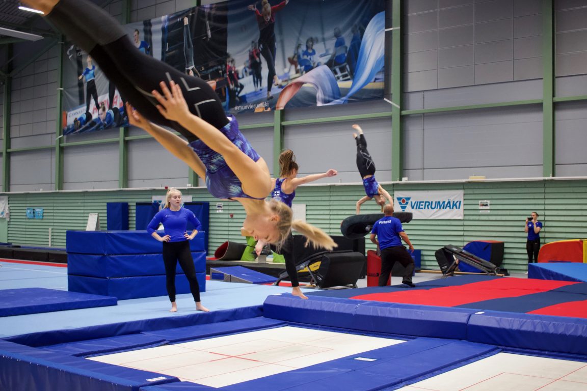 TeamGym maajoukkueleiri tramppa