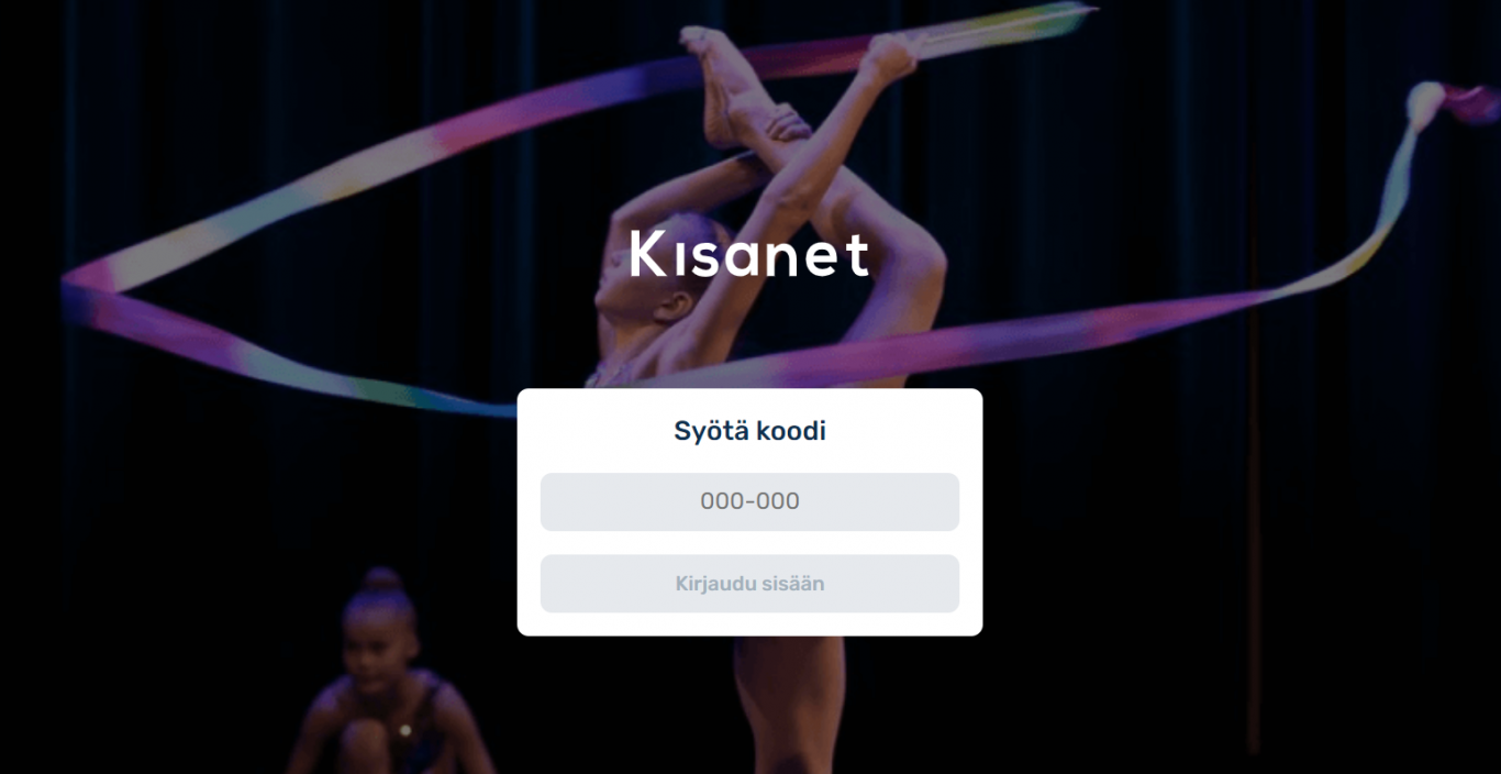 Kisanet Points Kuva Kisanet Pointsin kirjautumissivusta